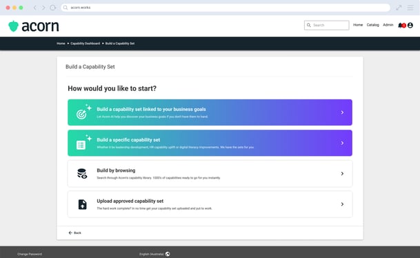 Acorn PLMS: Capability and Performance Management